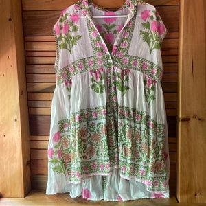 Cotton Block-print Dress